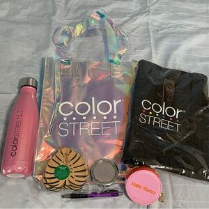 Color Street Iridescent Tote & Accessories Bundle Set